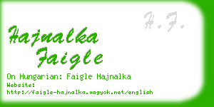 hajnalka faigle business card